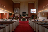 Flying rear projection screen and choir video monitor installed and integrated in local Houston Church by HiFi Doc