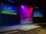 Church interior showing lighting system installed by HiFi Doc